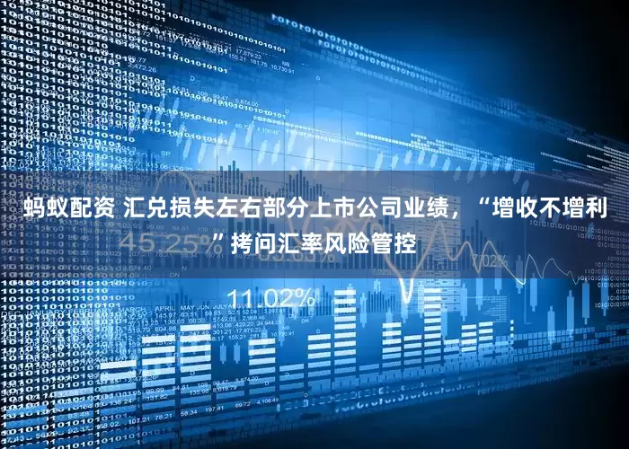 蚂蚁配资 汇兑损失左右部分上市公司业绩，“增收不增利”拷问汇率风险管控